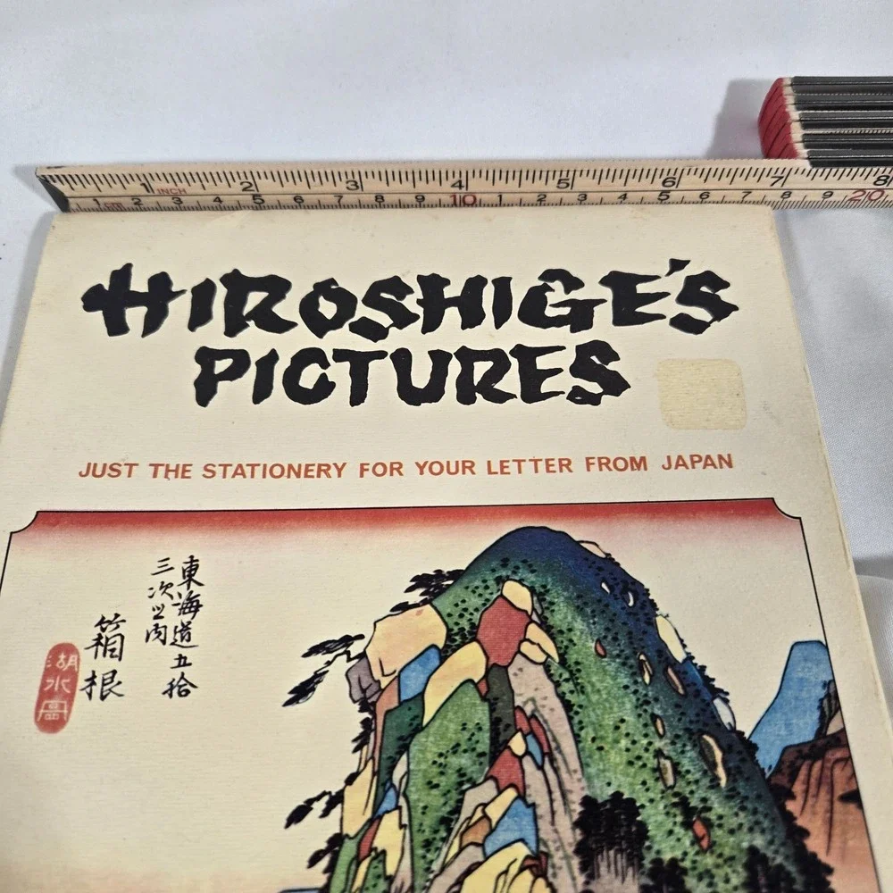 Vintage Hiroshige's Pictures Japanese Stationery Set 18 Sheets 7 Envelopes